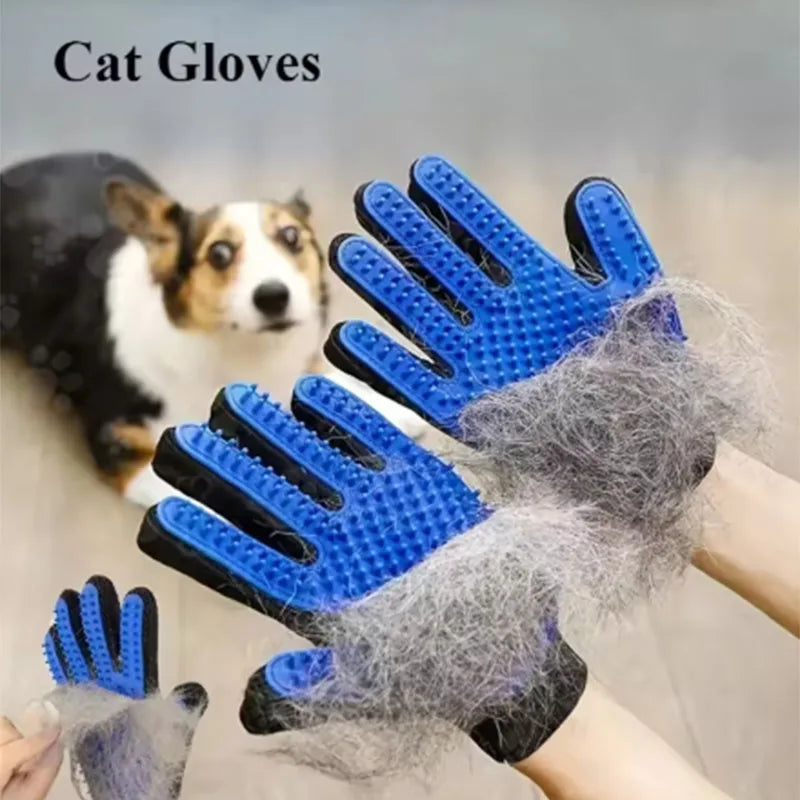 Pet Hair Glove Comb Pet Dog Cat Grooming Cleaning Glove Deshedding Hair Remover Massage Brush Animal Supplies Cat Accessories