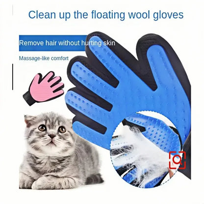 Pet Hair Glove Comb Pet Dog Cat Grooming Cleaning Glove Deshedding Hair Remover Massage Brush Animal Supplies Cat Accessories